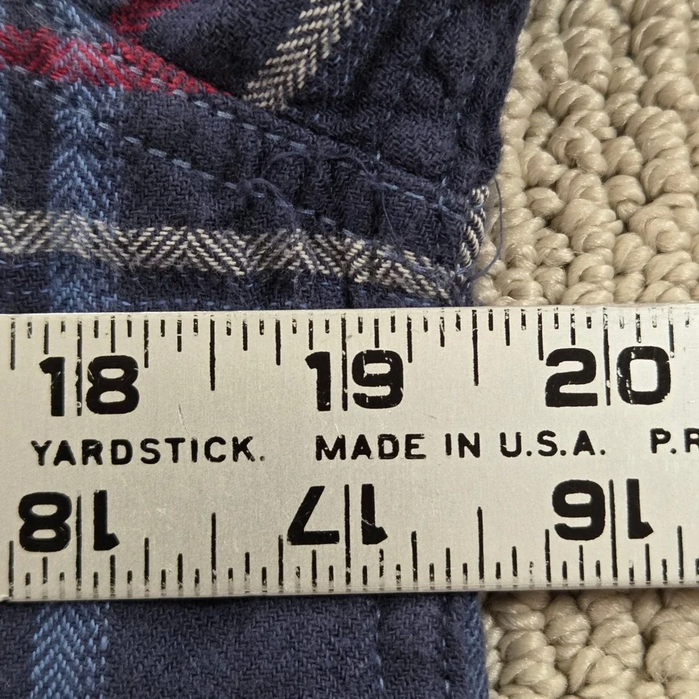 Ariat Retro Fit Boys Flannel Shirt XL/18 Plaid Western Button Down Blue‎ Red